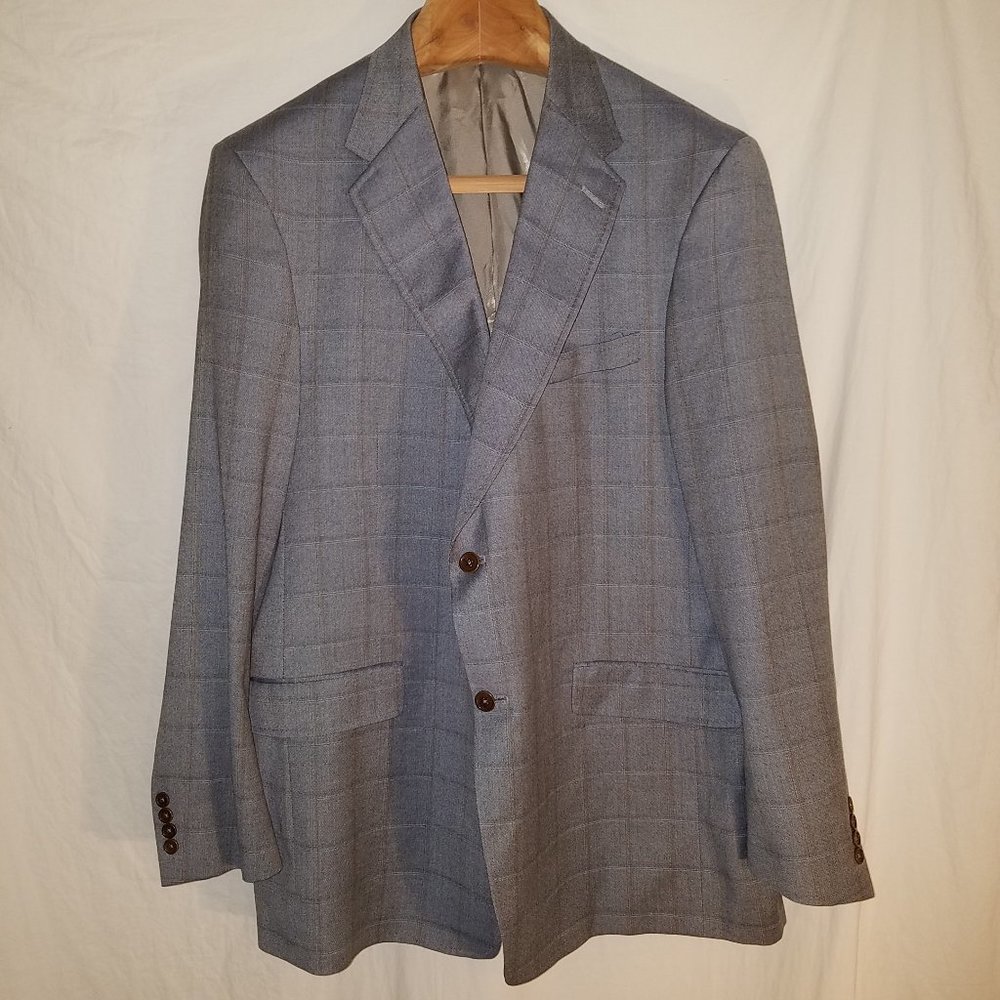Cremieux Loro Piana Windowpane Check Jacket, 48L